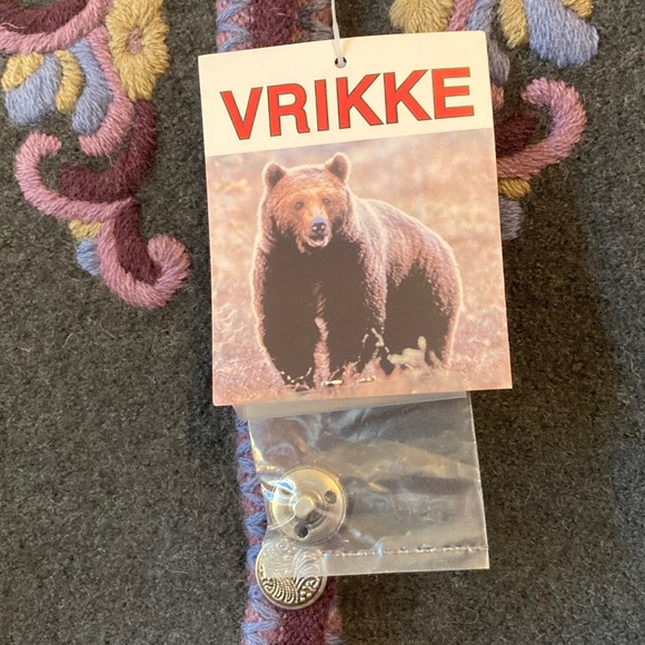 NWT vintage Norwegian 100% wool embroidered vest - Picture 4 of 7